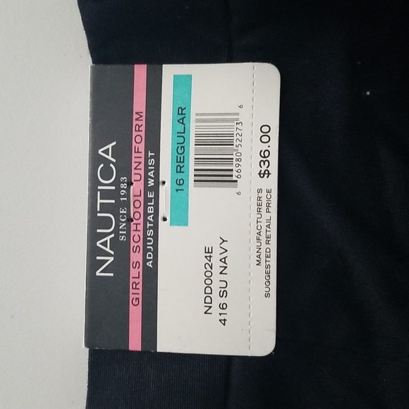 NWT Nautica navy girls school uniform pants - Picture 4 of 4